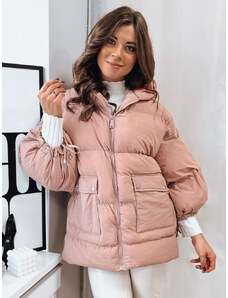 BASIC Világos rózsaszín steppelt oversize kabát PARIMA TY3241z