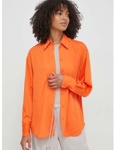Calvin Klein ing női, galléros, narancssárga, relaxed