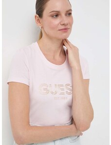 Guess t-shirt BOLD női, rózsaszín, W4RI29 J1314