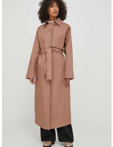 Calvin Klein kabát női, barna, átmeneti