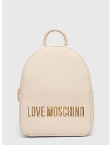 Love Moschino hátizsák bézs, női, kis, nyomott mintás