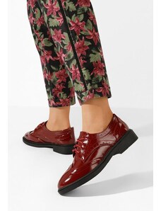 Zapatos Pheronia borvörös női brogue cipő