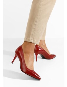 Zapatos Zigrida piros bőr tűsarkú cipő
