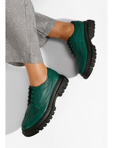 Zapatos Henise zöld női brogue cipő