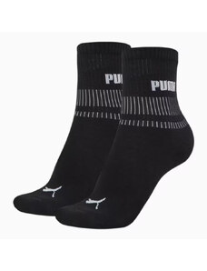 Puma unisex new heritage short crew sock 2p black