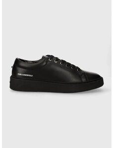 Karl Lagerfeld bőr sportcipő FLINT fekete, KL53320A