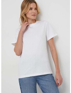 Calvin Klein pamut póló női, fehér