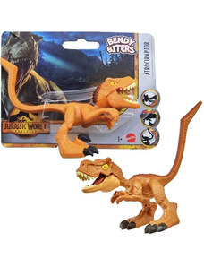 Mattel Jurassic World Bendy Biters rugalmas atrociraptor figura – 9 cm
