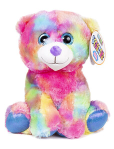 Miri színes, csillogó szemű medve plüss – 27 cm
