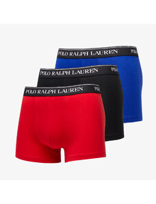Boxeralsó Ralph Lauren Stretch Cotton Classic Trunk 3-Pack Blue/ Red/ Black