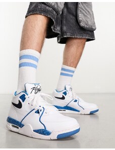 Nike Air Flight 89 trainers in white and blue