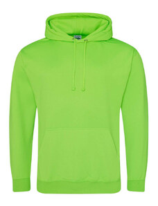 Élénk színű, Just Hoods AWJH004, kapucnis pulóver, Electric Green-2XL
