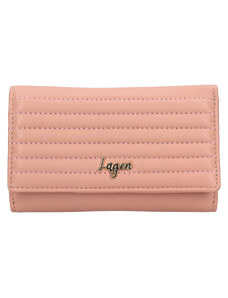 Kis női bőr pénztárca Lagen Annika - rózsaszín