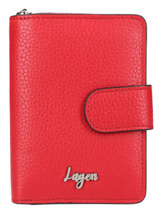 Kis női bőr pénztárca Lagen Silla - piros
