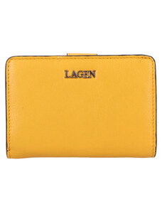 Kis női bőr pénztárca Lagen Tanits - sárga