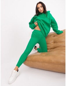 Fashionhunters Green casual set with sweatshirt