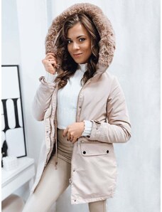 Women's parka jacket SNOWFALL beige Dstreet