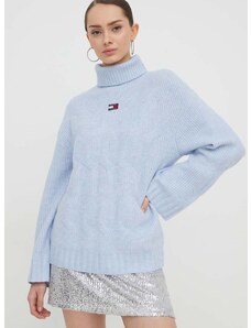 Tommy Jeans pulóver női, garbónyakú