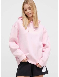 adidas Originals felső Adicolor Essentials Boyfriend Hoodie rózsaszín, női, sima, kapucnis, IR5927