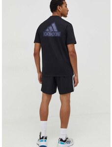 adidas pamut póló fekete, férfi, nyomott mintás, IN6229