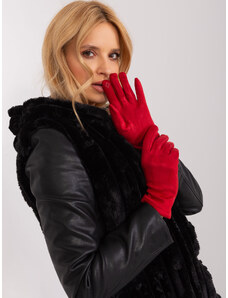 Fashionhunters Red women's gloves with insulation