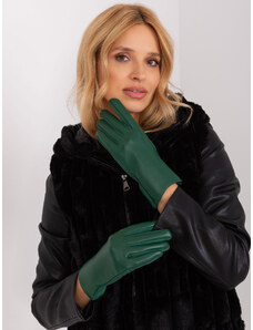 Fashionhunters Dark Green Winter Touch Gloves