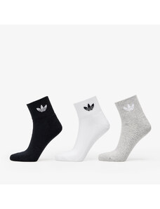 adidas Originals Férfi zoknik adidas Mid Ankle Sock 3-Pack White/ Medium Grey Heather/ Black