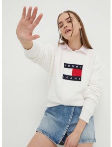 Tommy Jeans pulóver női, fehér
