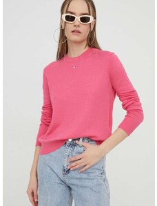 Tommy Jeans pulóver könnyű, női, rózsaszín
