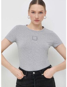 BOSS t-shirt női, szürke