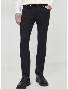 Karl Lagerfeld nadrág férfi, fekete, egyenes