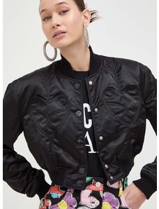 Moschino Jeans bomber dzseki női, fekete, átmeneti