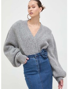 Rotate gyapjú pulóver szürke, női, meleg