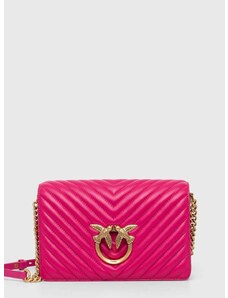 Pinko bőr táska rózsaszín, 100063.A0GK