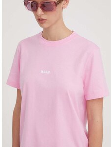 MSGM pamut póló női, rózsaszín