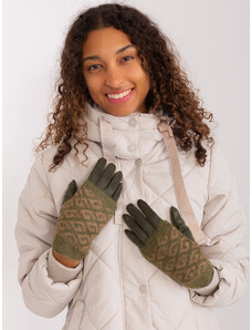 Fashionhunters Khaki Winter Smartphone Gloves