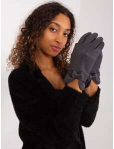 Fashionhunters Dark grey insulated women's gloves