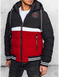 BASIC Fekete-piros steppelt kabát TX4654