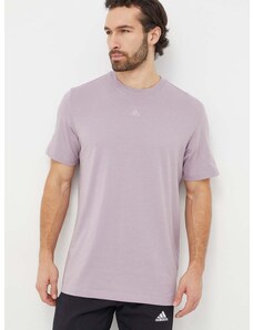adidas pamut póló lila, férfi, sima, IR9116