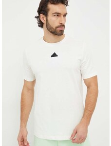 adidas pamut póló bézs, férfi, nyomott mintás, IS2857