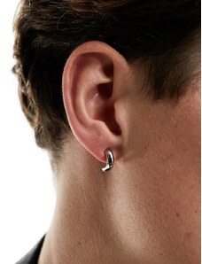 Faded Future 4mm minimal hoop earrings in silver