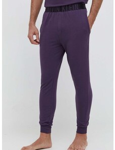 Calvin Klein Underwear pizsama nadrág lila, férfi, nyomott mintás