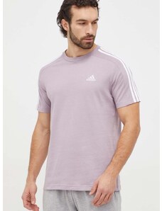 adidas pamut póló lila, férfi, nyomott mintás, IS1331