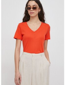 United Colors of Benetton pamut póló női, narancssárga