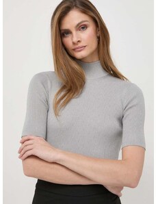 Max Mara Leisure pulóver könnyű, női, szürke, garbónyakú