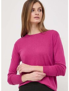Weekend Max Mara gyapjú pulóver könnyű, női, rózsaszín