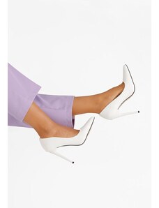 Zapatos Zahara fehér tűsarkú cipő