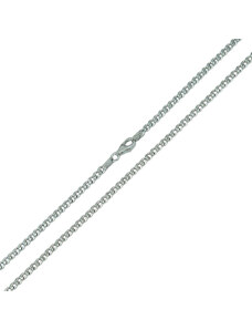 Ékszerkirály Ezüst nyaklánc, lapított pancer, 45 cm uniszex