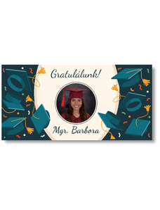 Personal Banner diplomaosztóra fényképpel - Graduation caps