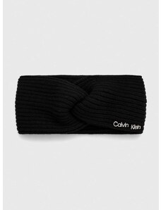 Calvin Klein gyapjú keverék fejpánt fekete